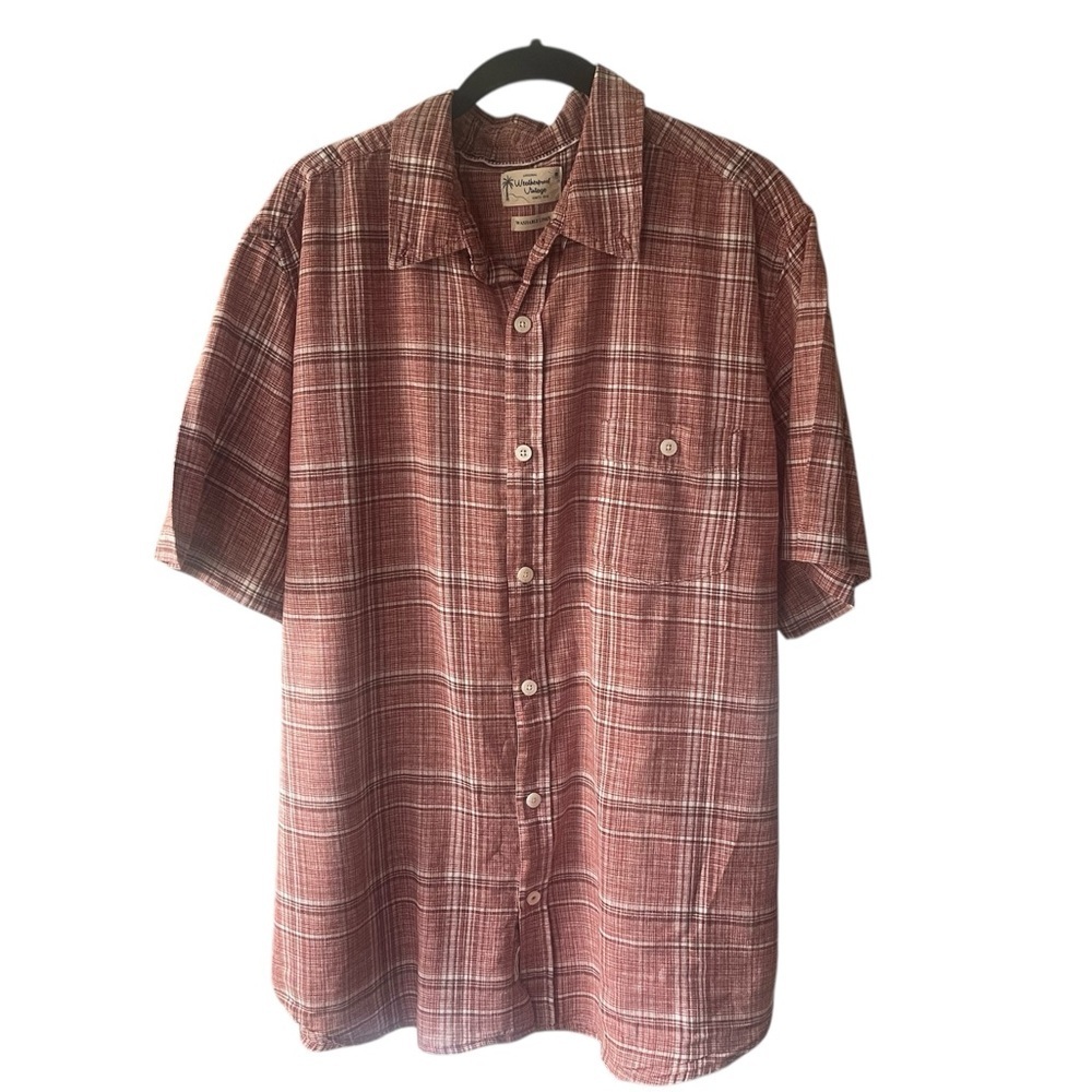 Weatherproof Vintage set of 2 Men’s Washable Linen SS Button Down Shirts, XL - Picture 10 of 14